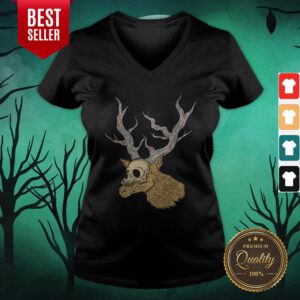 Antelope Skull Day Of The Dead V-neck