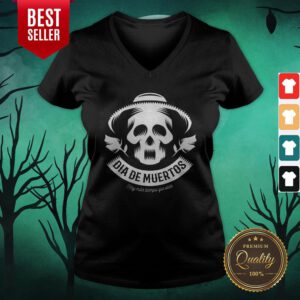 Skull Vintage Dia De Muertos Day Dead V-neck