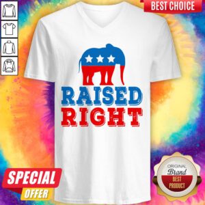 Grateful Elephant Raised Right V-neck