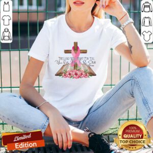 The Lord Will Fight For You You Only Need To Be Still Exodus 1414 Breast Cancer Awareness V-neck