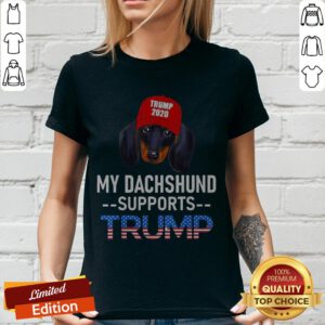 Funny My Dachshund Supports Trump 2020 V-neck