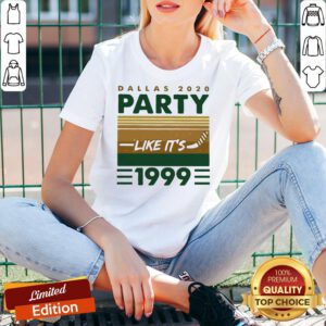 Hockey Dallas 2020 Party Like It's 1999 Vintage Retro V-neck