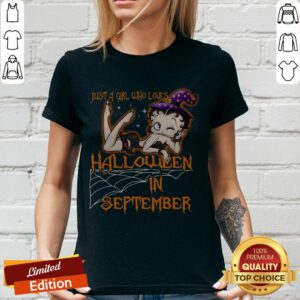 Just A Girl Who Loves Halloween In September Halloween V-neck