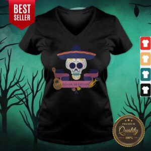 The Mexico Sugar Skull Dia De Muertos Day Of Dead V-neck