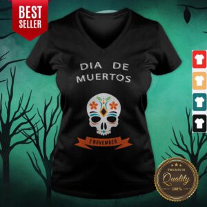 Dia De Muertos Sugar Skull 2 November V-neck