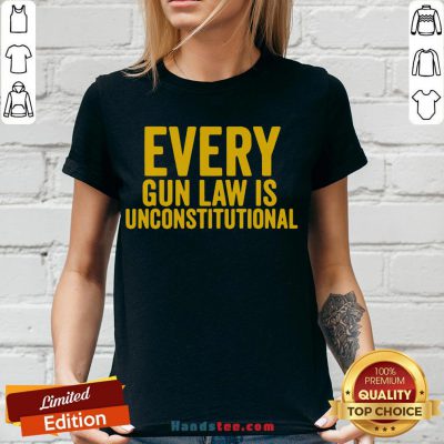 Awesome Every Gun Law Is Unconstitutional V-neck- Design By Handstee.com