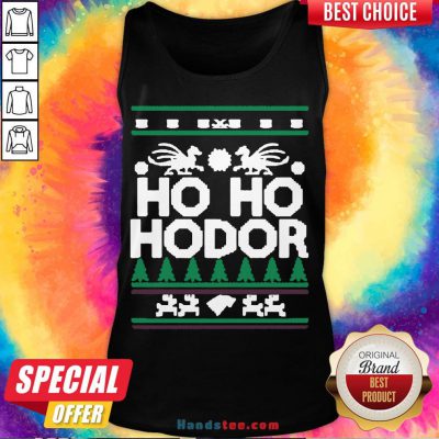 Awesome Ho Ho Hodor Ugly Christmas Tank Top- Design By Handstee.com