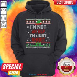 Awesome I’m Not An Elf I’m Just Short Funny Christmas Gift Ugly Hoodie-Design By Handstee.com