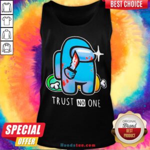 Good Among Us Impostor Trust No One Tank Top- Design By Handstee.com