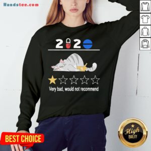 Good Cat Sad 2020 Very Bad Would Not Recommend Sweatshirt- Design By Handstee.com