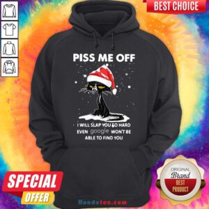 Good Santa Cat Piss Me Off I Will Slap You So Hard Even Google Won’T Be Able To Find You Christmas Sweater Hoodie- Design By Handstee.com