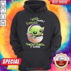 Good Star Wars Baby Yoda Rock Paper Scissors Throat Punch I Win Hoodie- Design By Handstee.com