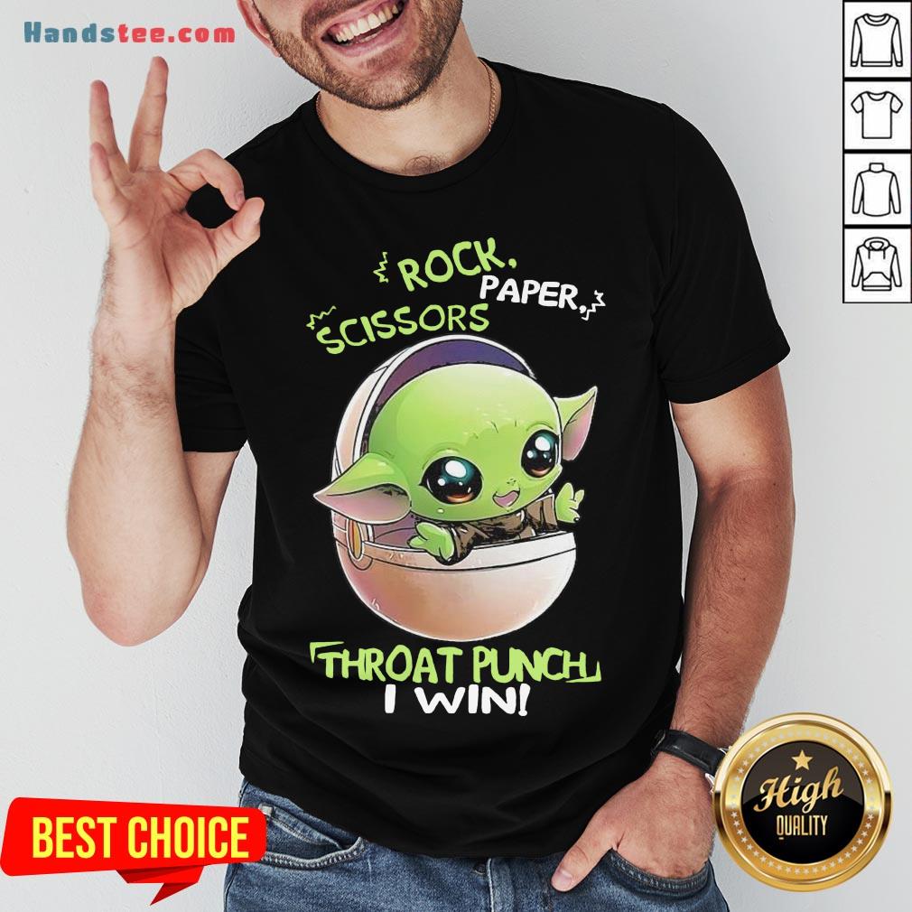 Good Star Wars Baby Yoda Rock Paper Scissors Throat Punch I Win Hoodie- Design By Handstee.com