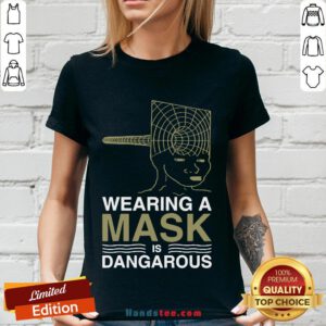 Good Wearing A Mask Meme Trollface Conspiracy Theory V-neck- Design By Handstee.com