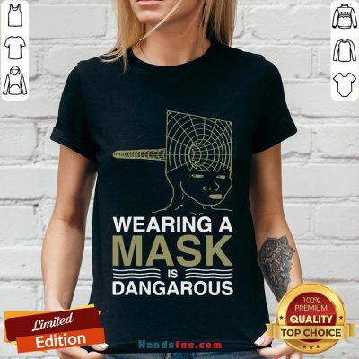 Good Wearing A Mask Meme Trollface Conspiracy Theory V-neck- Design By Handstee.com