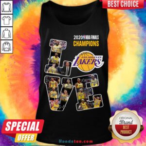 Happy Love Los Angeles Lakers 2020 Nba Finals Champions Signatures Tank Top- Design By Handstee.com