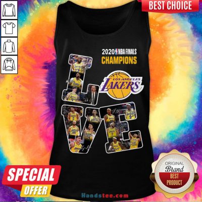 Happy Love Los Angeles Lakers 2020 Nba Finals Champions Signatures Tank Top- Design By Handstee.com