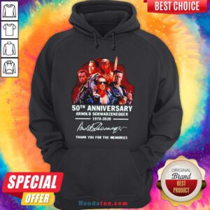 Arnold Schwarzenegger 50th Anniversary Thank You For The Memories Hoodie - Design By Handstee.com