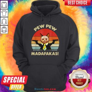 Cat Jason Voorhees Pew Pew Madafakas Vintage Retro Hoodie - Design By Handstee.com