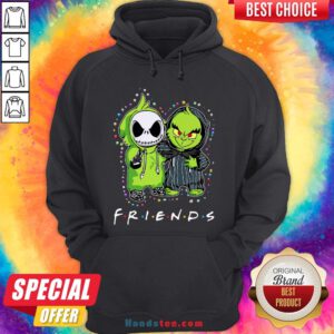 Baby Jack Skeleton And Baby Green Friends Light Christmas Hoodie - Design by Handstee.com