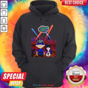 Snoopy And Charlie Brown Watching Florida Gators City By Night Hoodie