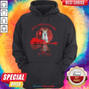 We All Meow Down Here Clown Cat Pennywise Kitten Moon Blood Halloween Hoodie - Design By Handstee.com