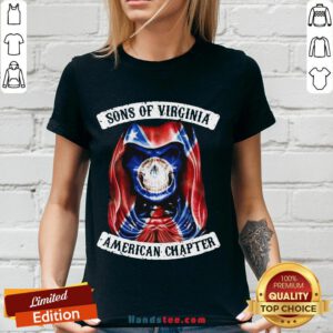 Nice Sons Of Virginia American Chapter British Flag V-neck- Design By Handstee.com
