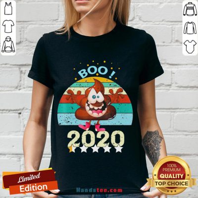 Perfect Boo Poop 2020 Vintage V-neck- Design By Handstee.com