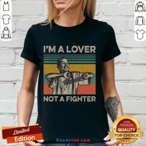 Perfect I’m A Lover Not A Fighter Vintage V-neck- Design By Handstee.com