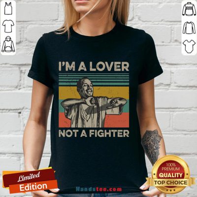 Perfect I’m A Lover Not A Fighter Vintage V-neck- Design By Handstee.com