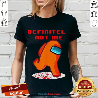 Perfect Impostor Among Us Definitely Not Me V-neck- Design By Handstee.com
