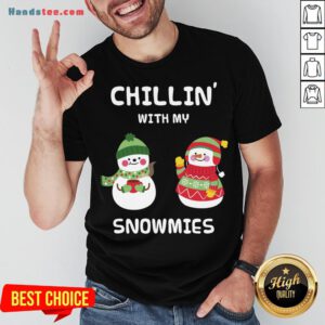 Premium Chillin With My Snowmies T-Shirt- Design By Handstee.com