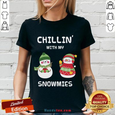 Premium Chillin With My Snowmies V-neck- Design By Handstee.com