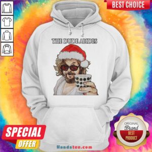 Premium The Big Lebowski The Dude Abides Ugly Christmas Hoodie- Design By Handstee.com