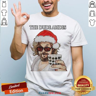 Premium The Big Lebowski The Dude Abides Ugly Christmas Shirt- Design By Handstee.com