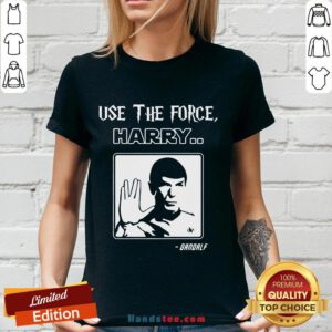 Premium Use The Force Harry Gandalf Star Trek V-neck- Design By Handstee.com