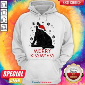 Pretty Santa Black Cat Merry Christmas Sweater Hoodie- Design By Handstee.com