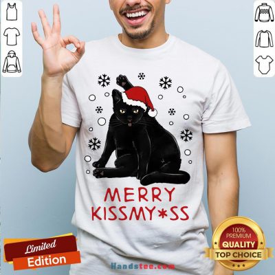 Pretty Santa Black Cat Merry Christmas Sweater Shirt- Design By Handstee.com