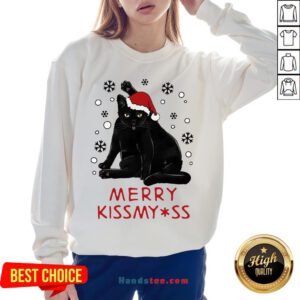 Pretty Santa Black Cat Merry Christmas Sweater Sweatshirt- Design By Handstee.com