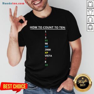 Colorful How To Count To Ten In Software Shirt - Design by Handstee.com