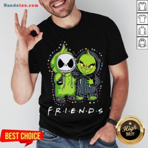 Baby Jack Skeleton And Baby Green Friends Light Christmas Shirt - Design by Handstee.com