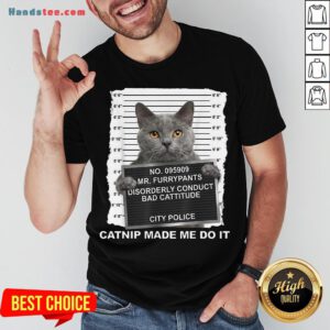 Top No.095909 Mr Furrypants Disorderly Conduct Bad Cattitude City Police Shirt- Design By Handstee.com