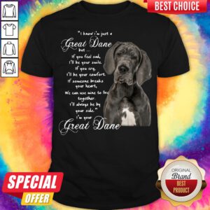 I Know I’m Just A Great Dane But If You Feel Sad I’ll Be Your Smile If You Cry Shirt