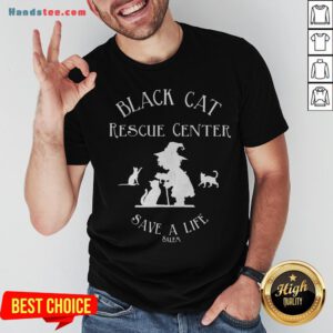 Black Cat Rescue Center Save A Life Salem Witch Halloween Shirt- Design By Handstee.com