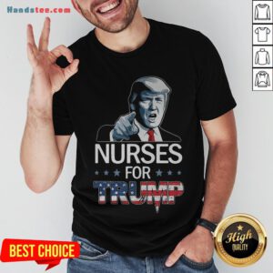 Funny Nurse For Trump American Flag Shirt - Design By Handstee.com