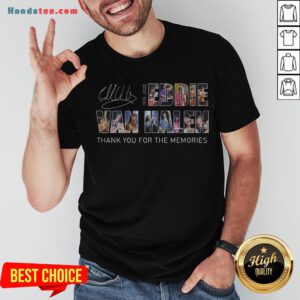 Eddie Van Halen 1955 2020 Thank You For The Memories Signature Shirt - Design By Handstee.com