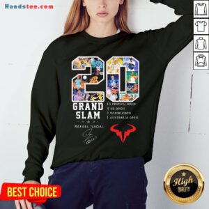 Grand Slam Rafael Nadal 13 French Open 4 Us Open 2 Wimbledon 1 Australia Open Sweatshirt - Design by Handstee.com