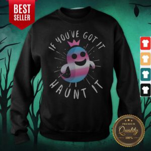 Cute Transgender Ghost Funny Halloween Pun Trans Pride Quote Sweatshirt