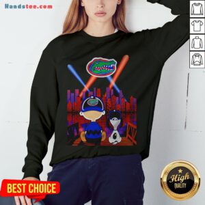 Snoopy And Charlie Brown Watching Florida Gators City By Night Sweatshirt