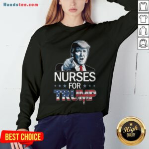Funny Nurse For Trump American Flag Sweatshirt - Design By Handstee.com
